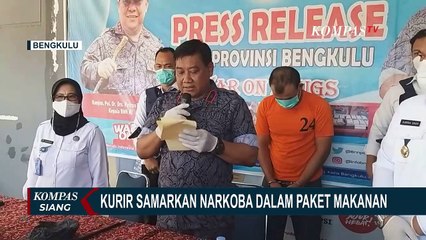 Download Video: Tim BNNP Bengkulu Tangkap Kurir Narkoba yang Selundupkan Ratusan Pil Ekstasi ke Dalam Paket Makanan