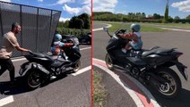 Kenan Sofuoğlu'nun 3 yaşındaki oğlu motosiklet sürdü! Sofuoğlu, o anları 
