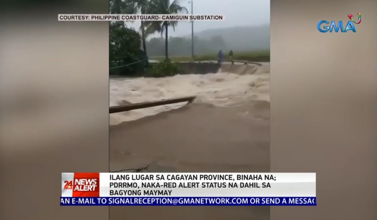 Ilang lugar sa Cagayan Province, binaha na; PDRRMO, naka-red alert status na dahil sa Bagyong Maymay | 24 Oras News Alert