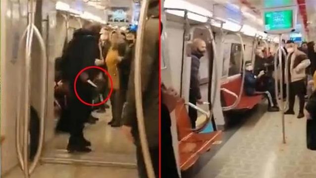 Metroda kadın yolculara bıçak çekip hakarette bulunan sanığa 11 yıl hapis cezası verildi