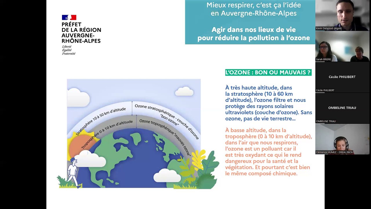 Agir dans nos lieux de vie pour réduire la pollution à l’ozone - Le webinaire de la DREAL Auvergne-Rhône-Alpes