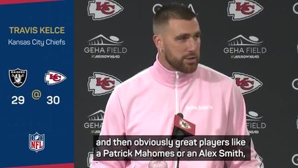 Download Video: Kelce vows to maintain 'never stop' mentality after record-breaking performance