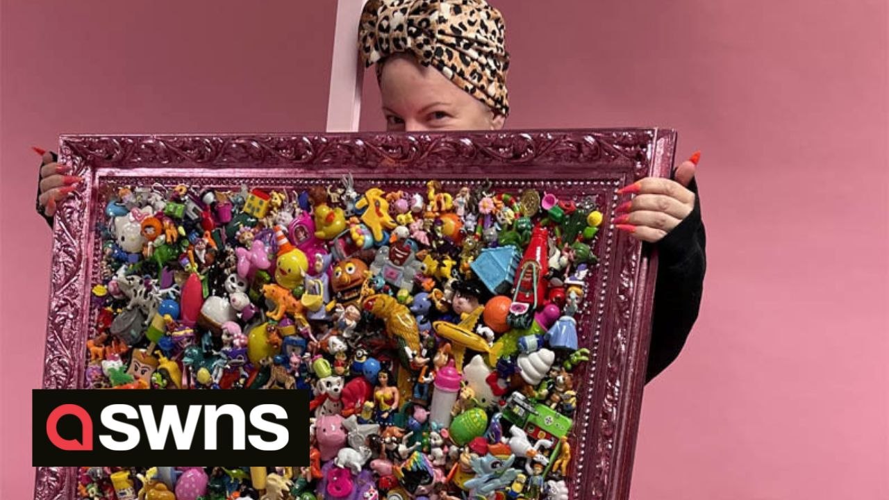 UK woman makes artwork out of old toys which sell for up to £1,500 a pop