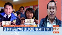 Se aguarda la vigencia del Decreto Supremo que dará  inicio al pago del bono Juancito Pinto.