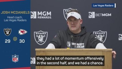 McDaniels defends 'aggressive' two-point call in defeat to Chiefs