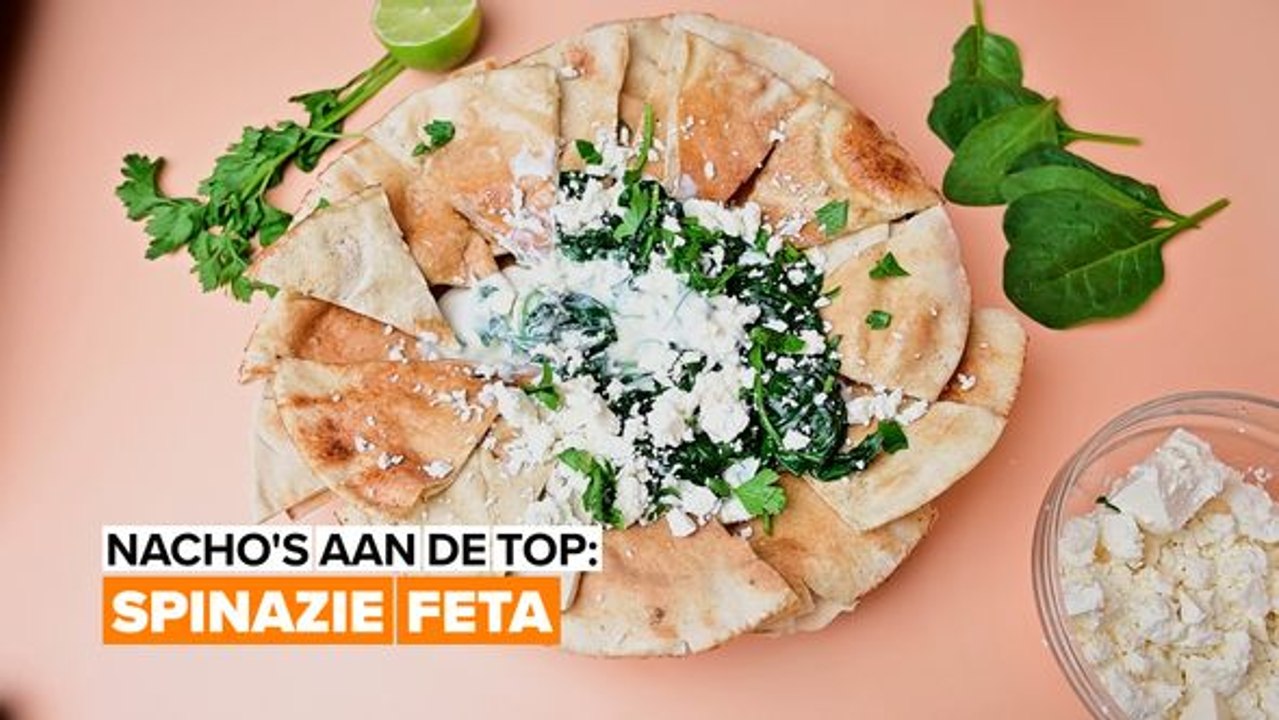 Vanavond maken we spinazie feta nacho's