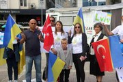 Son dakika haberi | Samsun'daki Ukraynalılar füze saldırısını protesto etti