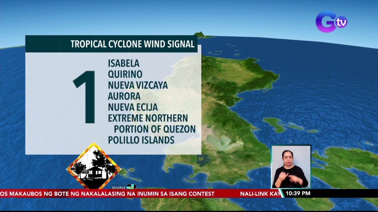 Signal no. 1, nakataas sa ilang probinsya sa Luzon dahil sa Bagyong Maymay | SONA