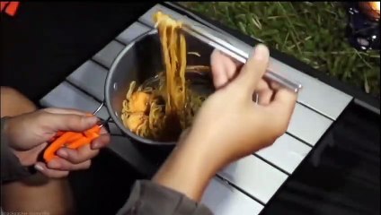 Solo Camping • cooking on river ASMR