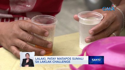 Lalaki, patay matapos sumali sa laklak challenge | Saksi