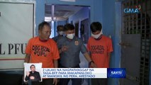 2 lalaki na nagpapanggap na taga-BFP para makapanloko at mangikil ng pera, arestado | Saksi