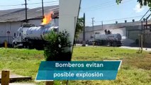 Se incendia pipa de combustible en Culiacán; no hay lesionados