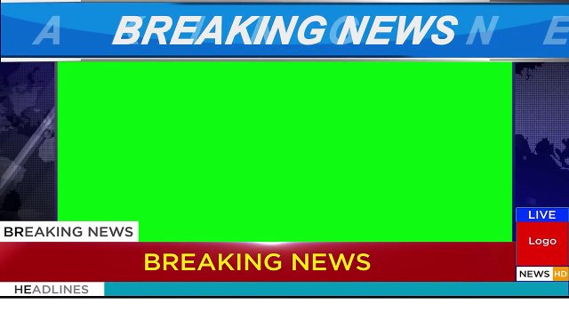 No Copyright Breaking News Format Green Screen
