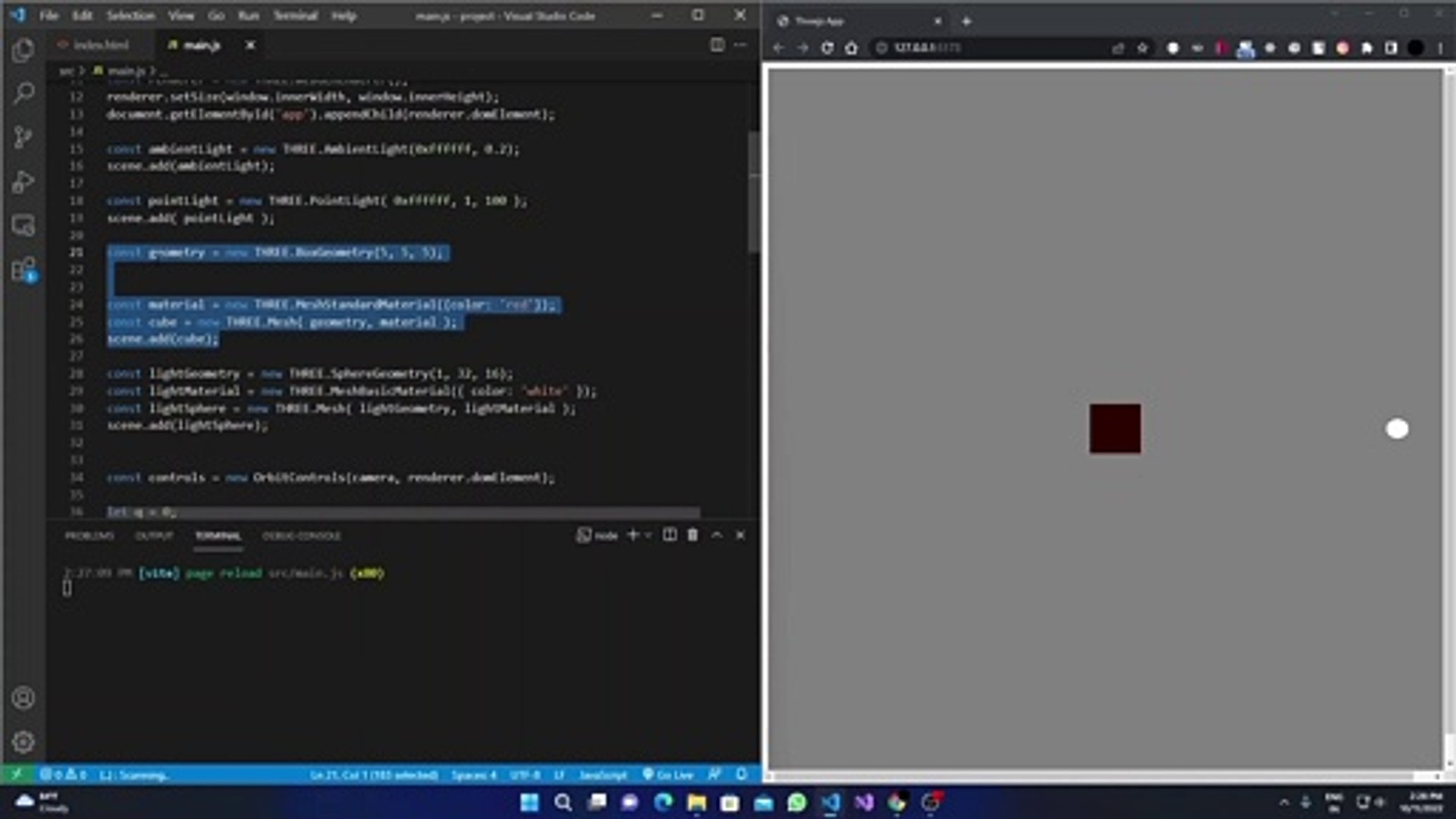 ⁣10 - Texture and Materials - ThreeJS Hindi Tutorials for Beginners
