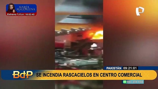 Incendio en Pakistán: rascacielos de 23 pisos ardió en llamas