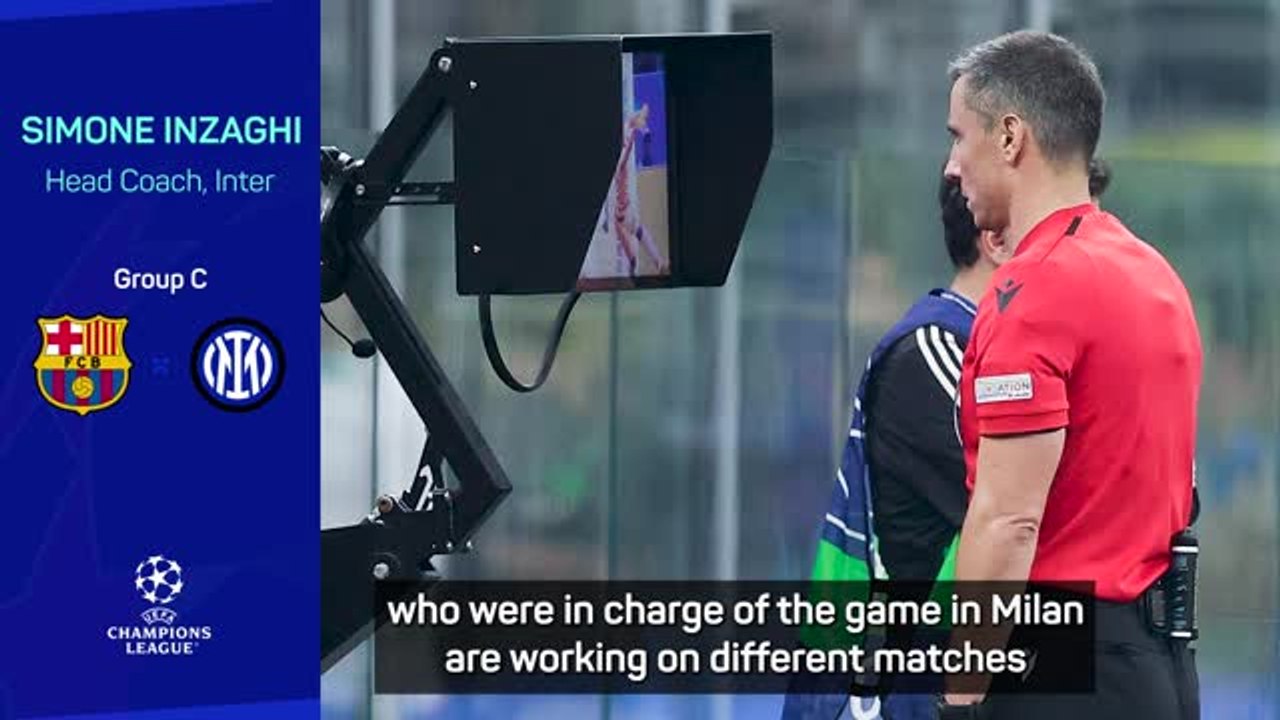 Inzaghi backs controversial Inter-Barca referee ahead of return match