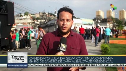 Candidato Lula da Silva intensifica campaña electoral en ciudades cercanas a Río de Janeiro