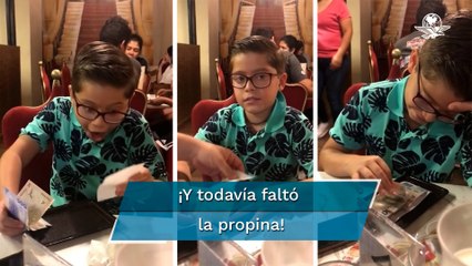 Niño invita a su papá una cena de cumpleaños; así reaccionó cuando llegó la cuenta
