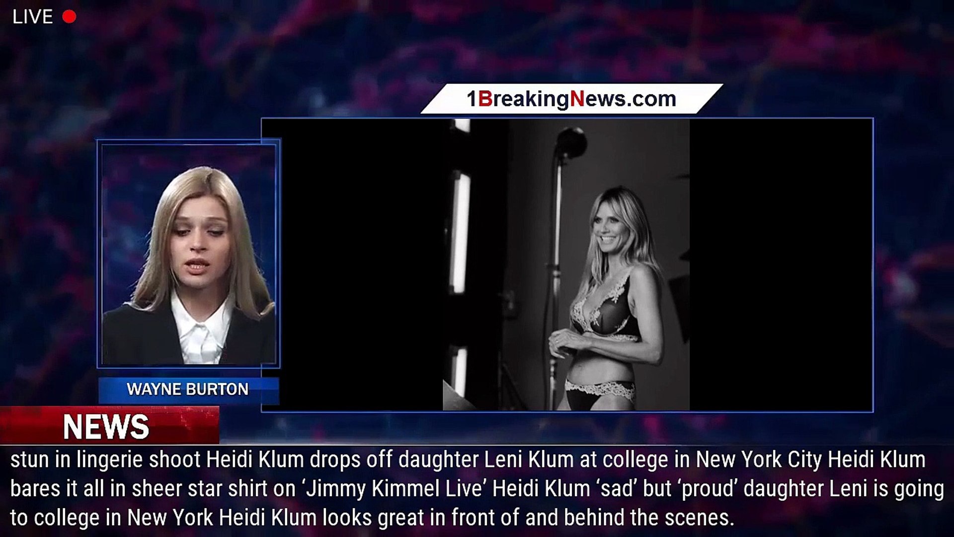 Heidi Klum and daughter Leni, 18, dance and sing on set of lingerie shoot -  1breakingnews.com - video Dailymotion