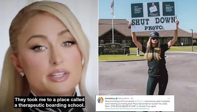 Paris Hilton claims she was s*xually abused at Utah boarding school for troubled teens as tearful star says she wants to 'protect other innocent kids'