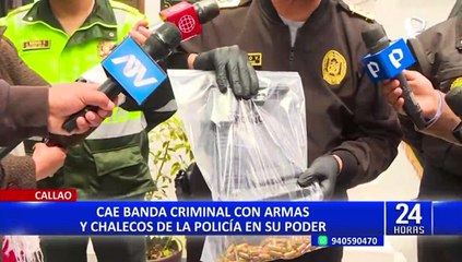 Callao: caen delincuentes con armas de fuego y chalecos de la policía