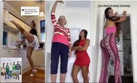 6ft 2in woman reveals she has to crouch to walk through doors, peers over showers and can close kitchen cabinets with her feet (and her parents and brothers are even TALLER)