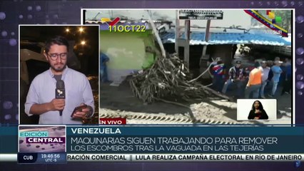 Autoridades venezolanas trabajan en labores de recuperación tras fuertes lluvias