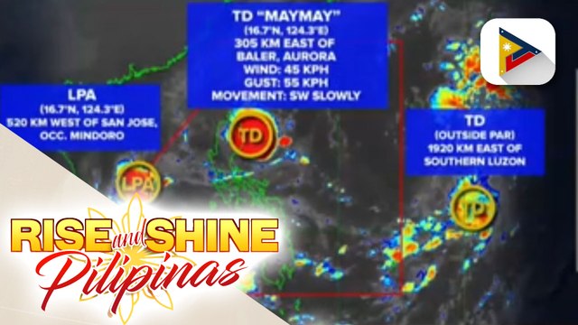 Dalawang TD sa loob at labas ng PAR, patuloy na binabantayan ng PAGASA