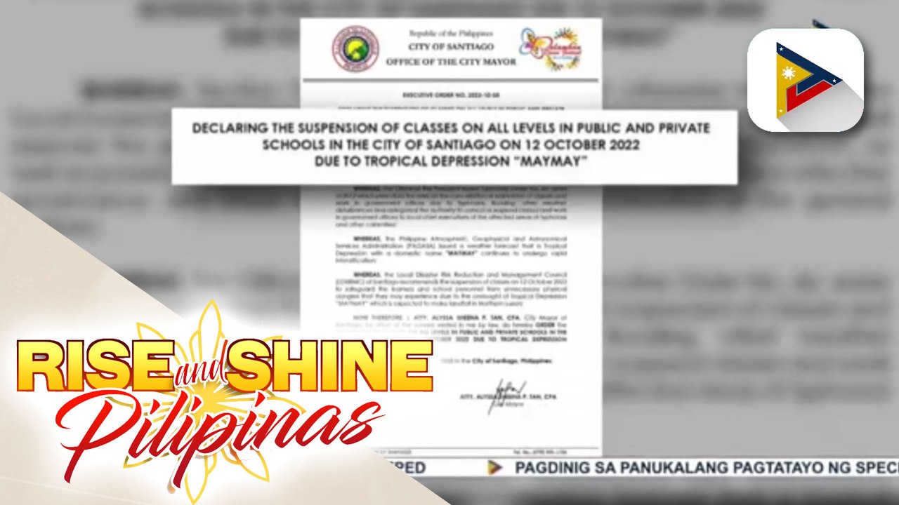 Klase sa lahat ng antas sa publiko at pribadong paaralan sa Isabela at Cagayan, suspendido ngayong araw