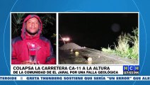 Colapsa la carretera internacional CA-11 a la altura de la comunidad El Jaral, Santa Rita de Copán