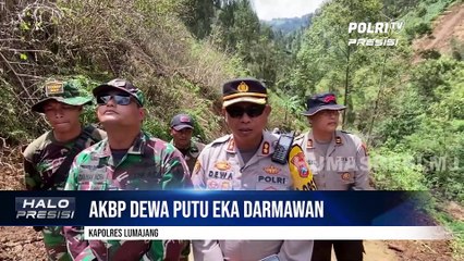 Polres Lumajang Tinjau Longsor Di Jalur B29 Agrosari-Senduro