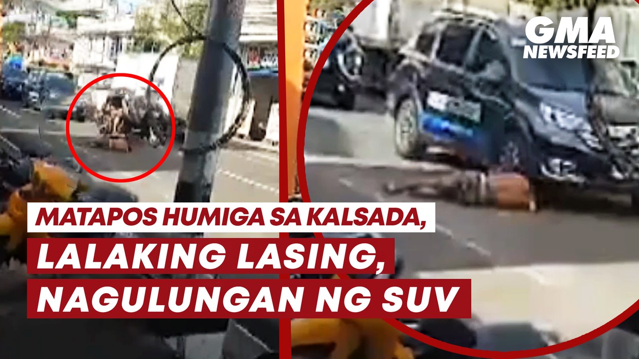 Lalaking lasing, nagulungan ng SUV | GMA News Feed