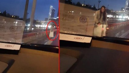 İstanbul'da herkes onu gördüğünü söylüyordu! Karanlığın içinden fırlayan pardösülü gizemli kadın ilk kez görüntülendi