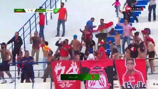 محمد عبد المنعم يحرز هدف الفوز للنادي الأهلي فى مباراة الإتحاد المستيري