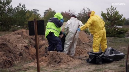 Massengrab in Lyman: Suche nach Beweisen für Kriegsverbrechen