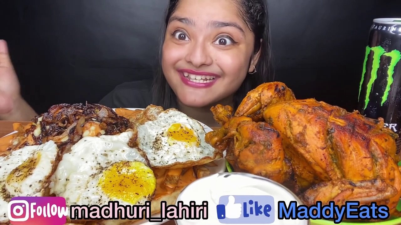 TANDOORI_WHOLE_CHICKEN_--_WITH_ANIMAL_STYLE_FRIES_AND_OMELETTE___BIG_BITES___MESSY_EATING___MUKBANG