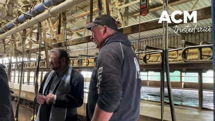 Derryn Hinch and Stuart Grimley Crossley dairy farm visit -  October 12, 2022 - The Standard