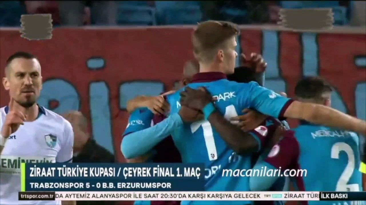 Trabzonspor 5-0 Büyükşehir Belediye Erzurumspor [HD] 04.02.2020 - 2019-2020 Turkish Cup Quarter Final 1st Leg