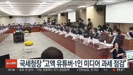 국세청장 "고액 유튜버·1인 미디어 과세 점검"