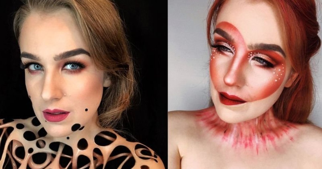 Cette artiste utilise son visage comme une toile et réalise d'incroyables illusions d'optique avec du maquillage