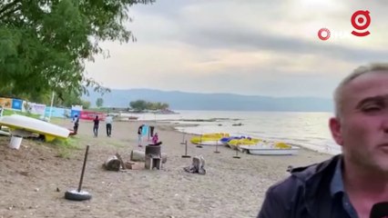 Kuraklık vurdu...2 bin yıllık tarihi bazilika resmen su üzerine çıktı