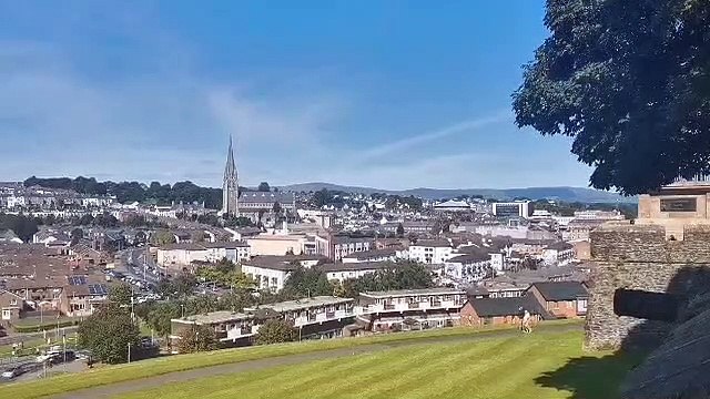View from the Derry Walls on a sunny day