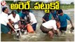 Bikers Facing Problems To Cross River in Andhra Pradesh _ V6 News (1)