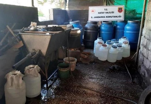 1450 litre sahte içki ele geçirildi