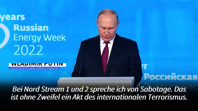 Putin macht Terrorismus für Nord-Stream-Lecks verantwortlich