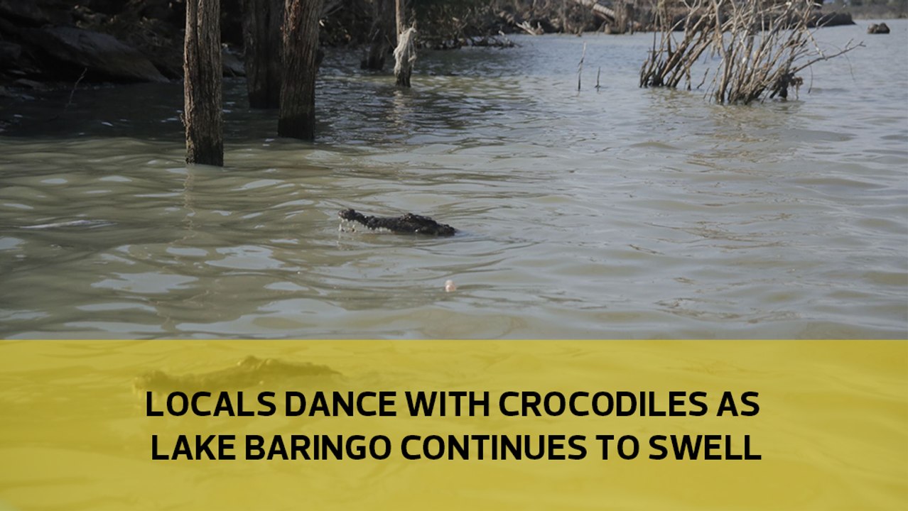 Locals dance with crocodiles as Lake Baringo continues to swell