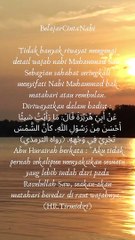 Cinta kepada kekasih Allah adalah nabi Muhammad Saw