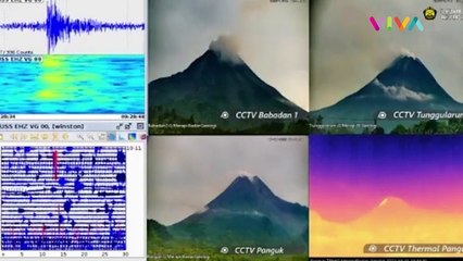 NGERI! Puncak Gunung Merapi Disambar Petir, Kok Bisa?