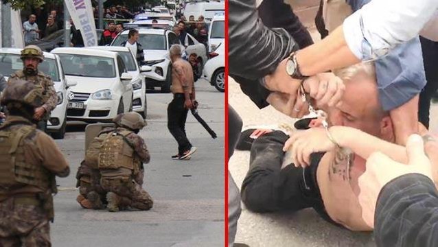Şehrin göbeğinde pompalı tüfekli dehşet! Özel harekat polisleri devreye girdi