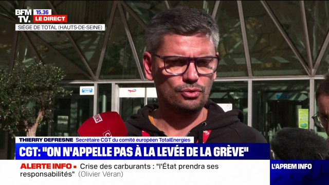 Thierry Defresne, CGT TotalEnergies: On n'appelle pas à la levée de la grève